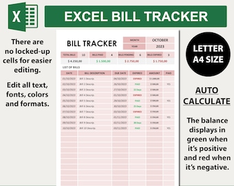 Excel bill tracker template. Excel spreadsheet bill management. Excel bill payment tracker. Simple bill tracker Excel. Bill Spreadsheet.