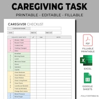 Caregiver Timesheet Printable: Home Health Care Time Sheet (PDF) - Etsy