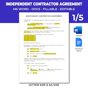 Consulting Agreement Template, Contractor Agreement Template, Contractor Agreement Document, Independent Contractor Agreement Template