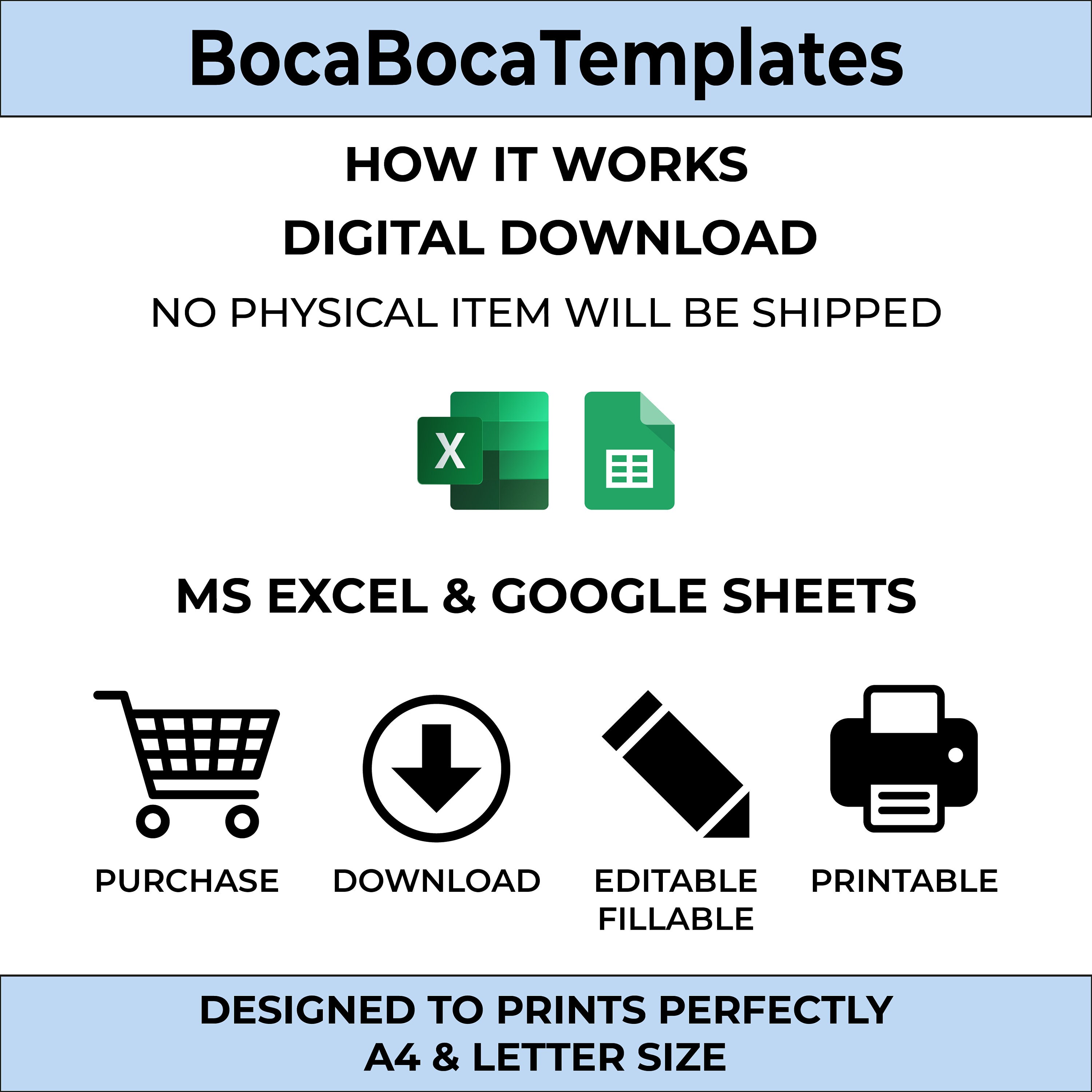 Printable Employee Time Sheet. Weekly Time Tracker Spreadsheet Template ...
