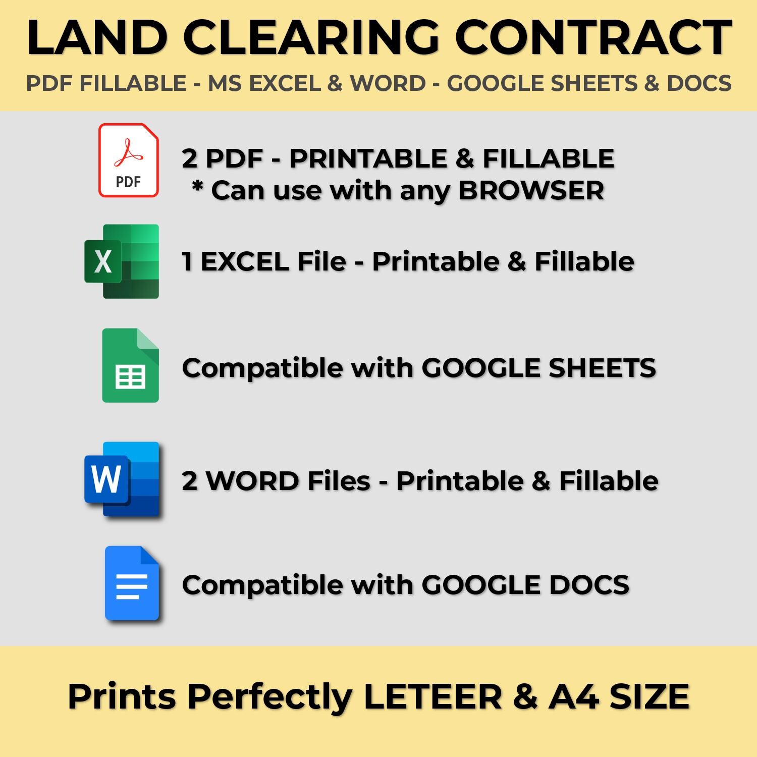 Land Clearing Contract Template Editable Fillable Professional Agreement Custom Land Land Clearing Contract Template Editable Fillable Professional Agreement Custom Land