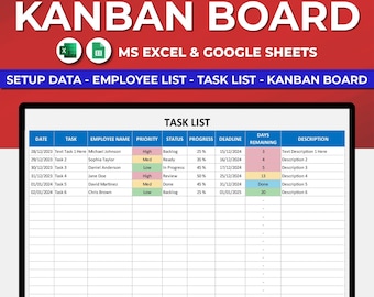 Kanban Excel Sheet. Deadline Tracker. Excel Project Task Manager Template. Kanban Board Google Sheets. To Do List Template. Project Tracker.