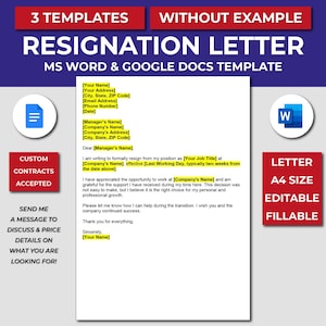 Resignation Letter Sample. Formal Resignation Letter Template. Simple Resignation Letter Example. Professional Resignation Letter Format.