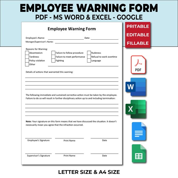 Whm Warning Form.pdf Employee Warning Form Pdf Disciplinary Warning Letter Pdf