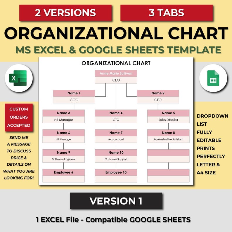 Company Organization Chart. Non Profit Structure Template. Non Profit ...