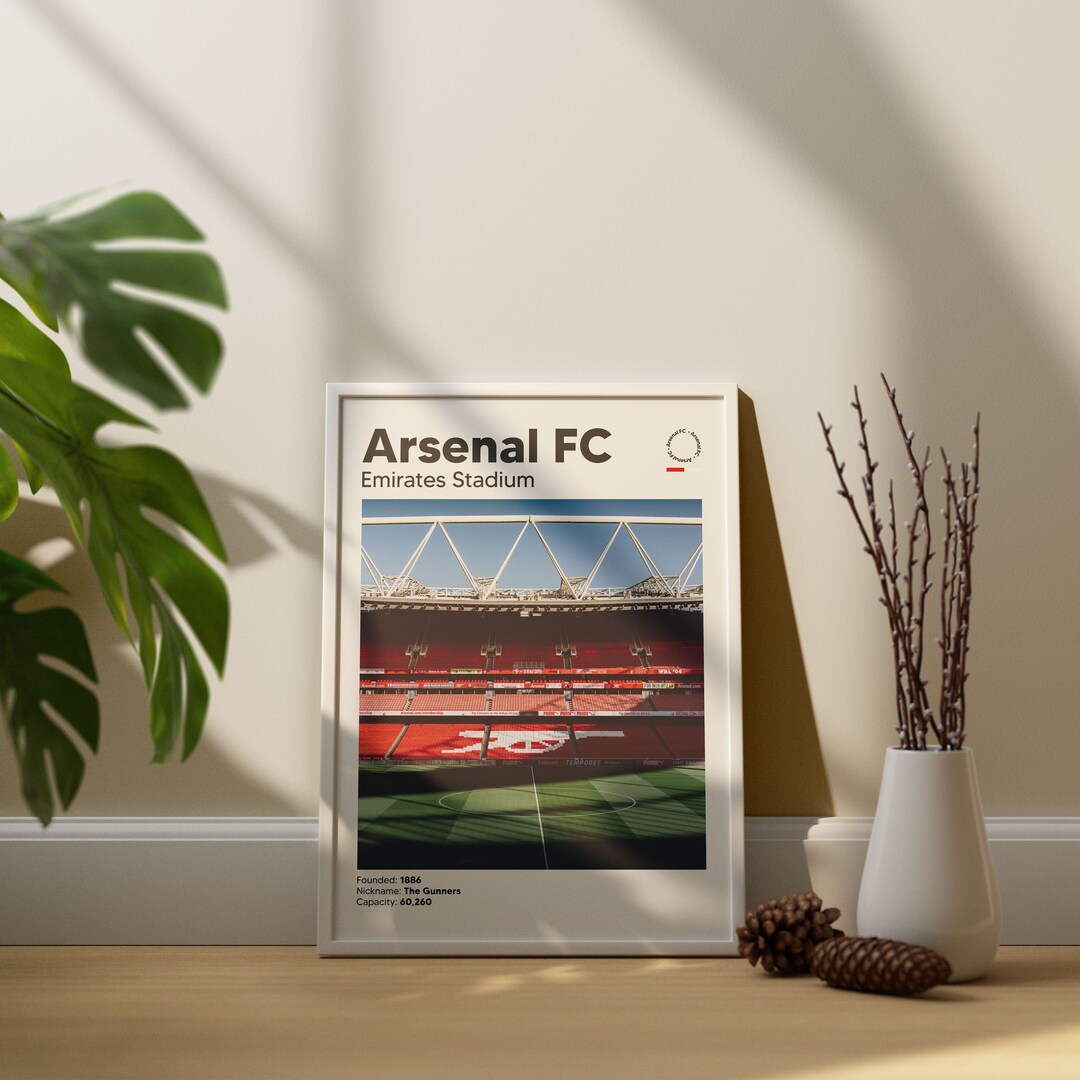Arsenal F.C. Football Poster Print Emirates Stadium Print, Football ...