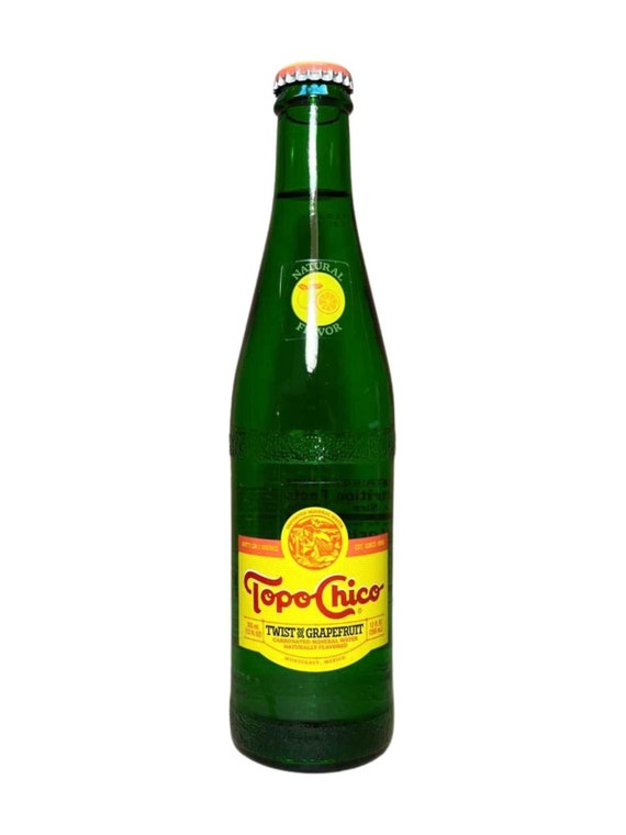 Topo Chico Sparkling Mineral Water Twist of Grapefruit Glass Etsy