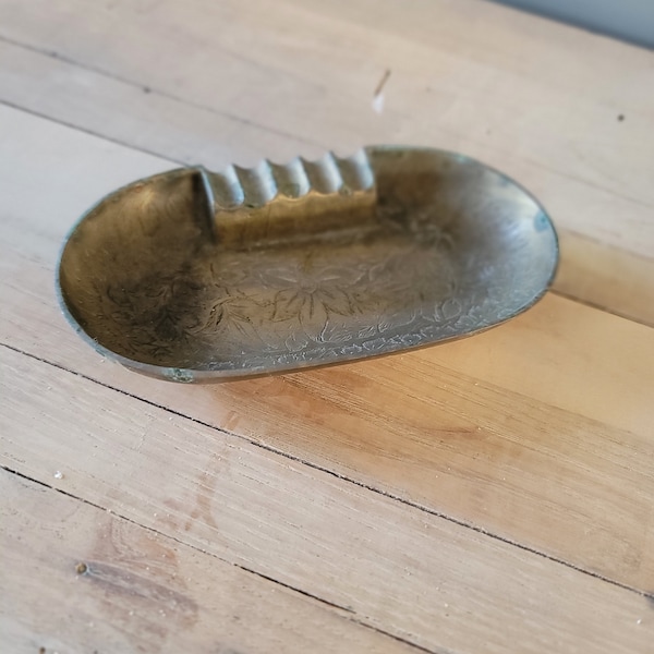 Vintage brass ashtray