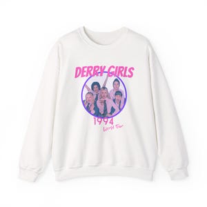 Derry Girls - World Tour Band Crewneck Sweatshirt - Derry Girls Sweatshirt - Vintage Sweatshirt