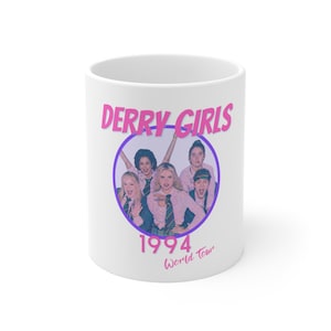 Derry Girls - 1994 World Tour - Retro Band Tee - Ceramic Mug 11oz