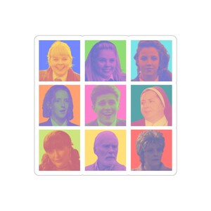 Derry Girls - Estilo Pop Art - Pegatinas transparentes para exteriores, troqueladas, 1 pieza