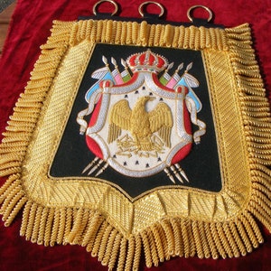 Gold Bullion Wire Embroidered Badges Custom made Sew-on Iron on