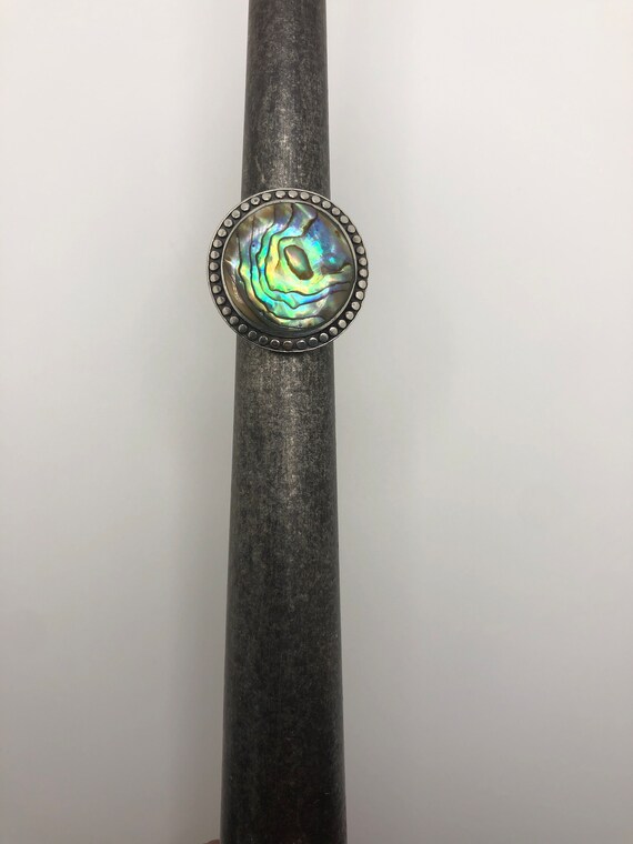 Abalone Shell Ring, Gemstone Ring, Shell Gemstone… - image 2