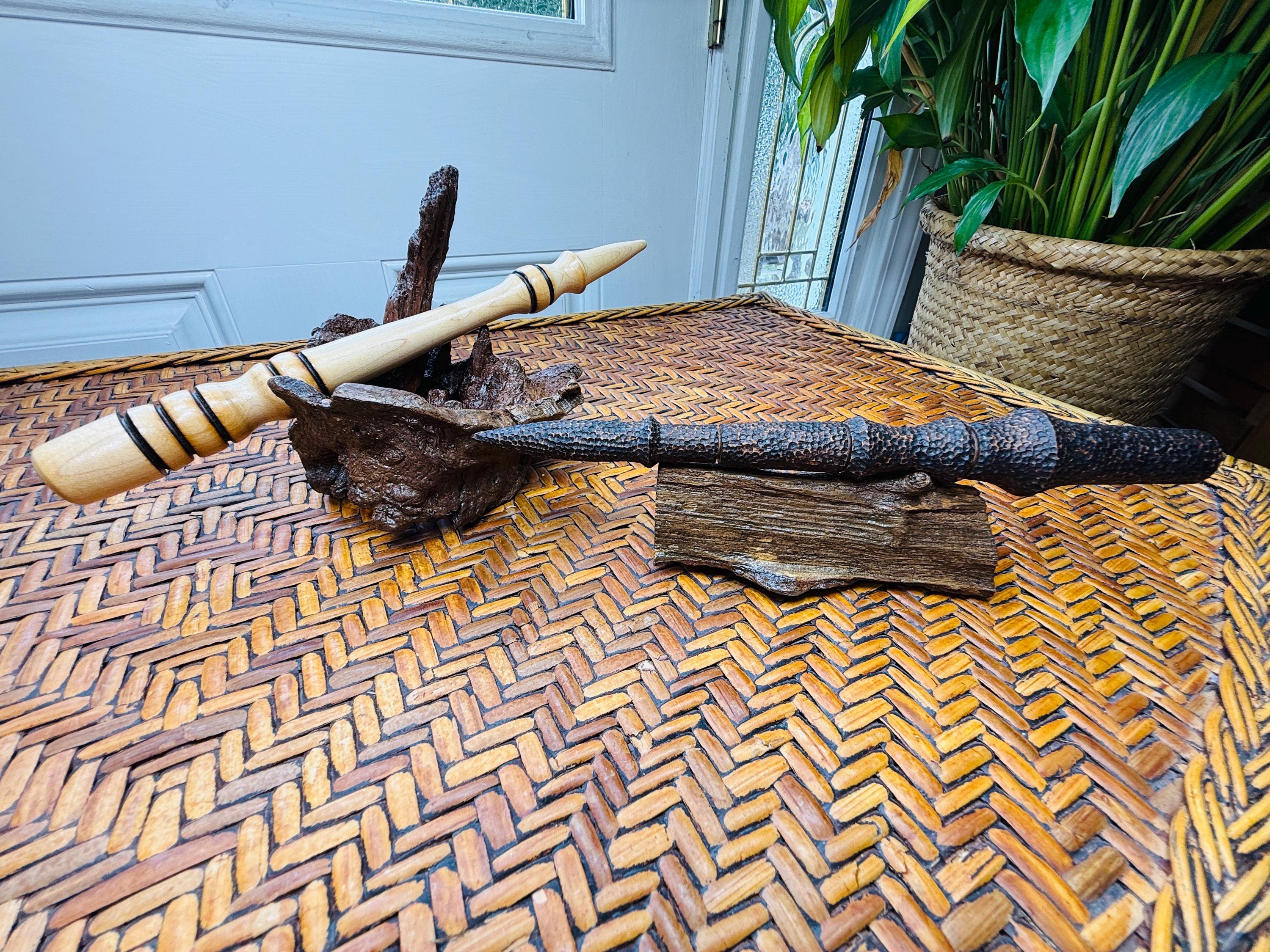Handmade Wooden Wand Display, Reclaimed Wood Magic Wand Stand