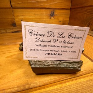 Porta carte in legno di ceppo di albero, legno recuperato, porta biglietti da visita, porta carte in legno, regalo esecutivo, accessorio da scrivania, arte ambientale.