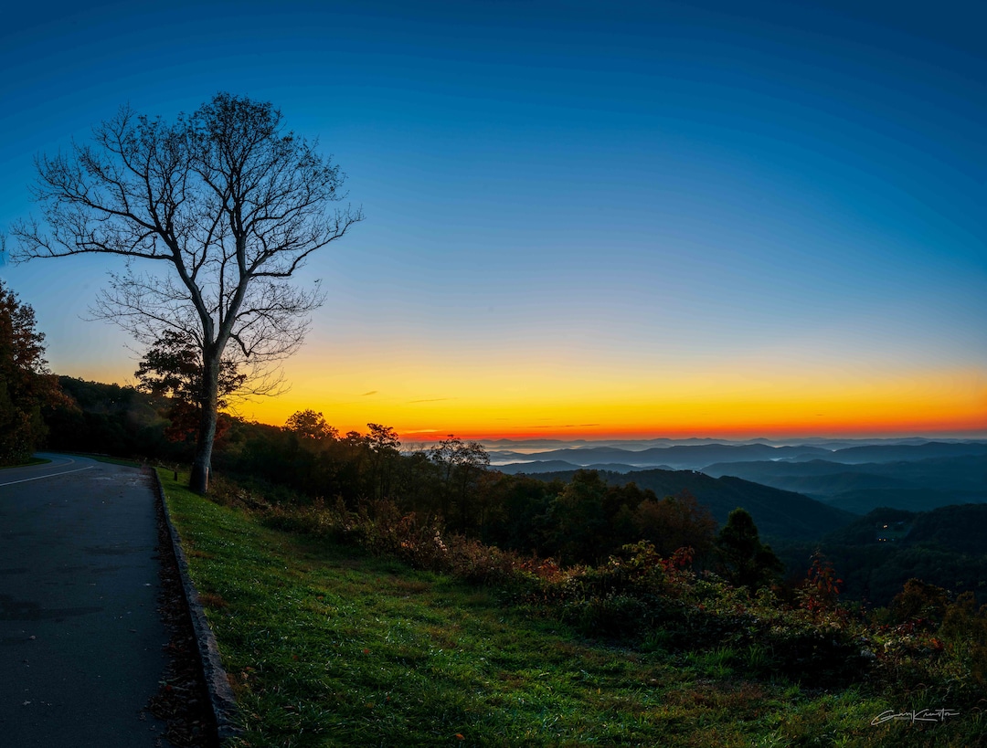 Blue Ridge Parkway Yadkin Valley Sunrise, Canvas Wall Art, Print Wall
