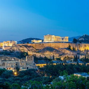 Acropolis Canvas Wall Art, Print Wall Fine Art, Home Decor, Beautiful Color