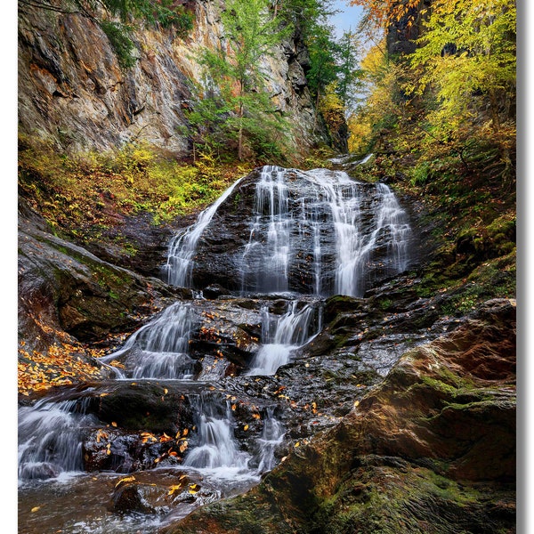 Moss Glen Falls, Canvas Wall Art, Print Wall Fine Art, Home Decor, Beautiful Autumn Color