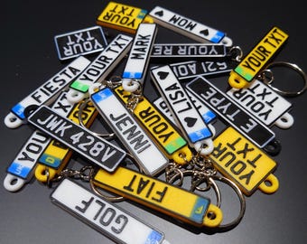 Personalized Registration Plate KeyRing keychain