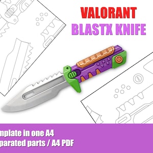 Valorant BlastX Knife template pattern blueprint cosplay prop making