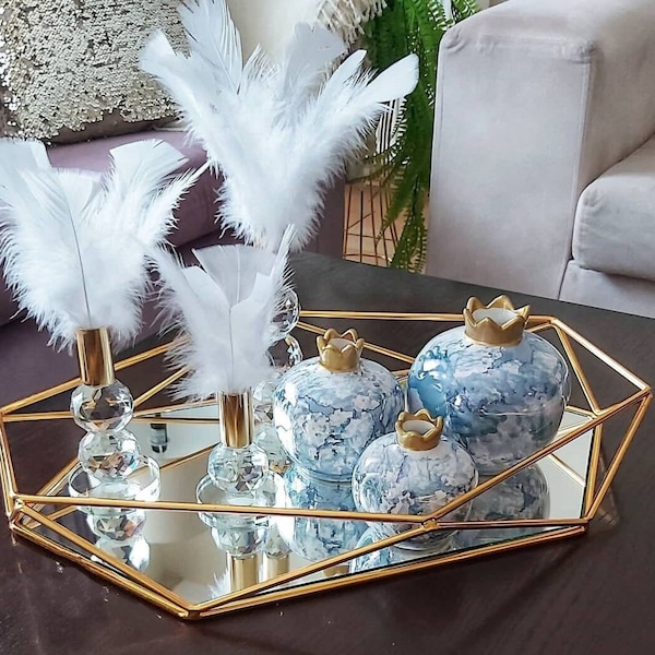 Gold Mirror Tray Etsy Canada