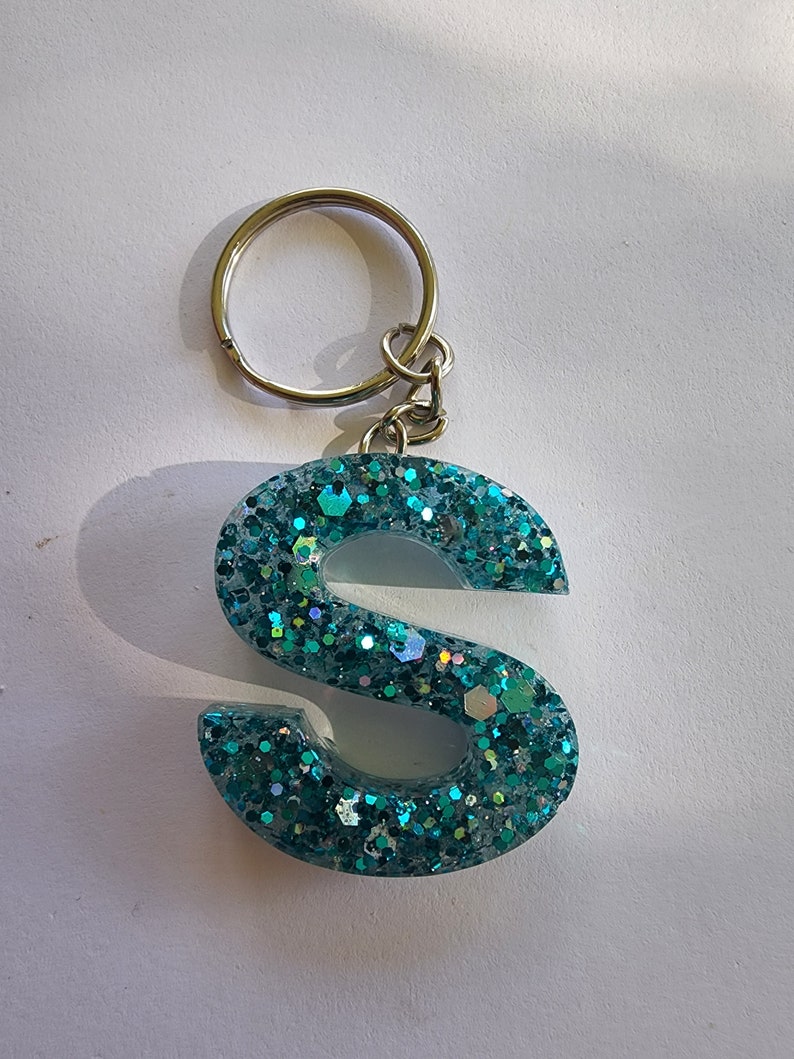 Type S Keychain Letter S Keychain - Etsy