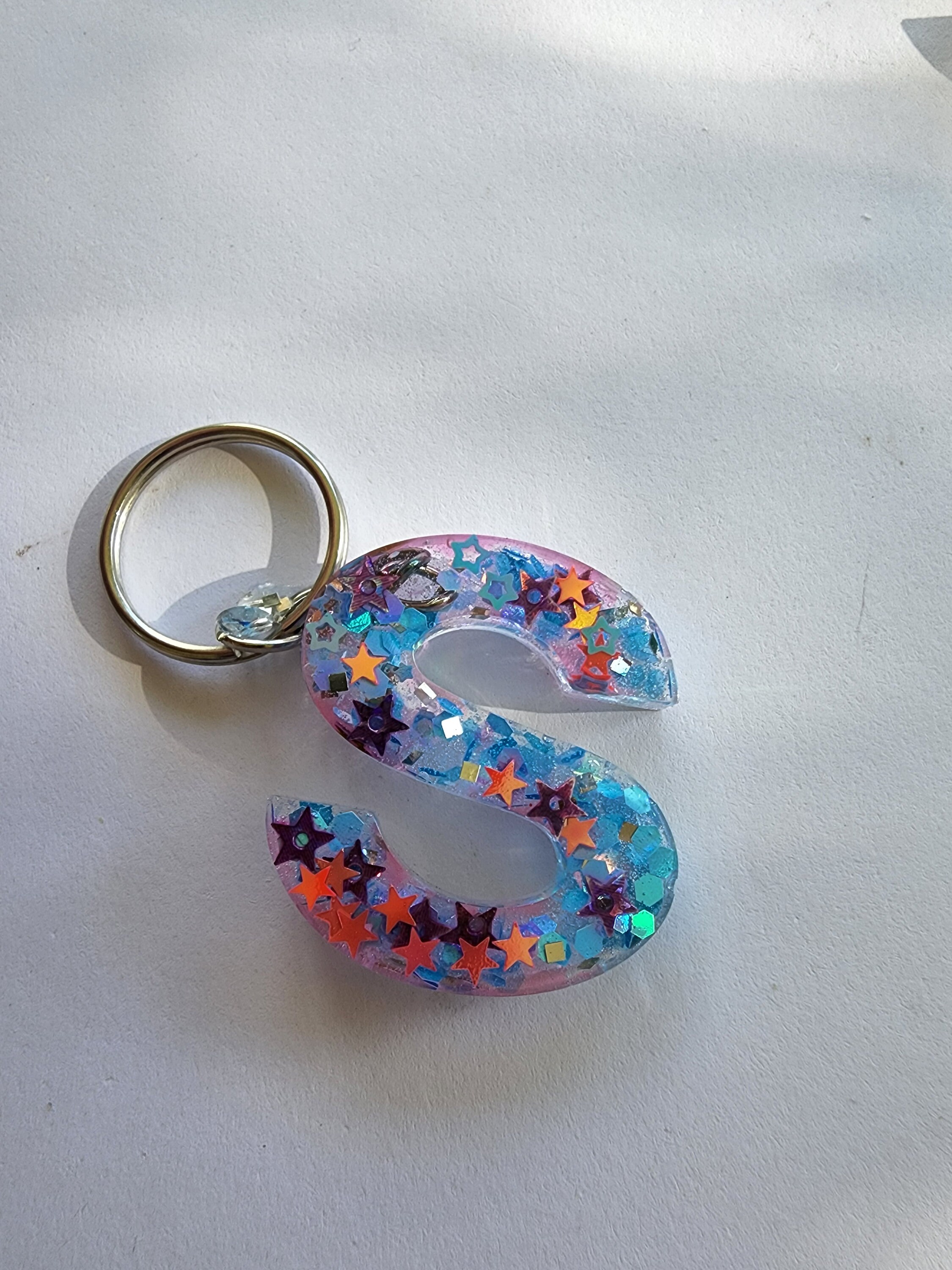 Letter S Keychain - Etsy