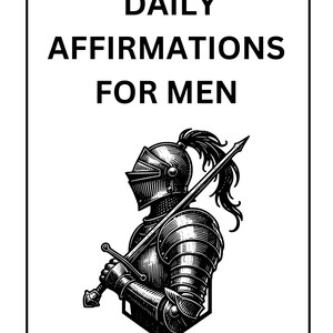 Daily Affirmations for Men | Printable Positive Mindset Cards | 75 ...