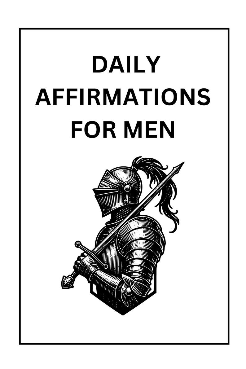 Daily Affirmations for Men | Printable Positive Mindset Cards | 75 ...