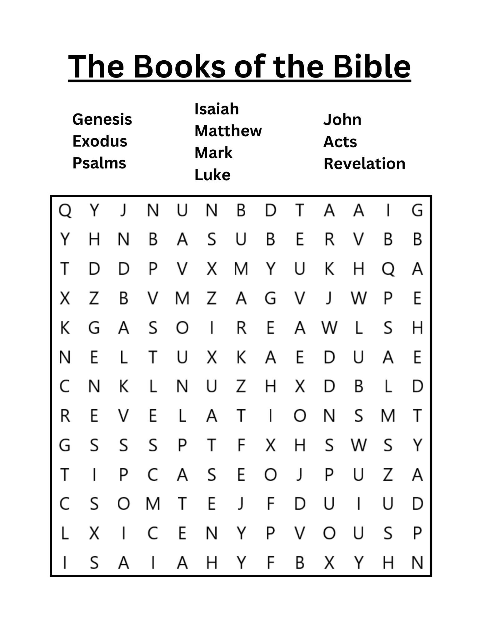 Printable Kids' Bible Word Search | Sunday School Activity | Children's ...