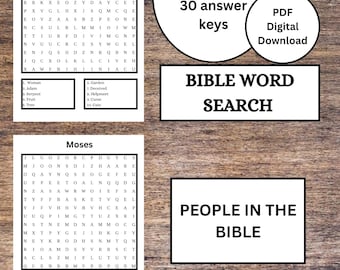 Sopa de letras de la Biblia / Rompecabezas de personajes de la Biblia