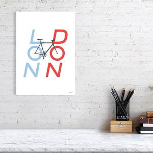 LONDON BIKE  WHITE Print