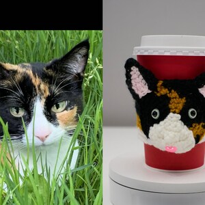 Custom-made Cat Cup Cozy - Made & Shipped From Canada