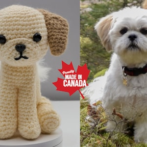 Custom-made Crochet Dog (Shih Tzu Mix) - Made & Shipped from Canada
