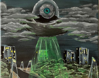 Acrylic Ufo Painting - Etsy