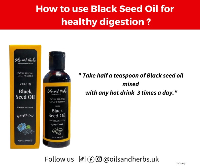 Extra Strong Black Seed Oil for Digestion Support Bloating Acid Reflux