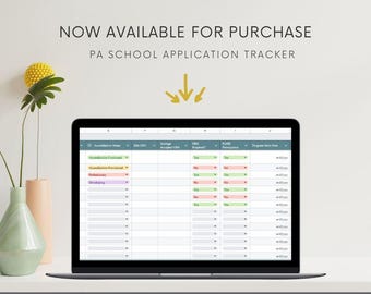 PA School Application Tracker | CASPA Prep | Pre-PA Digital Google Sheet | Physician Assistant School Checklist