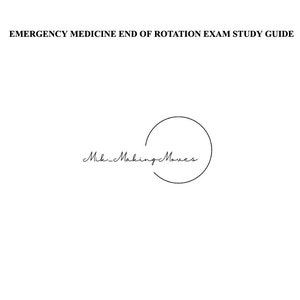 Emergency Medicine EOR Study Guide