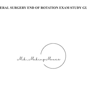 2023 General Surgery EOR Study Guide