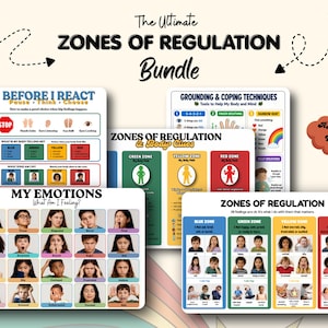 Zones of Regulation Bundle/ Calm Down Corner Kit / Emotional Regulation