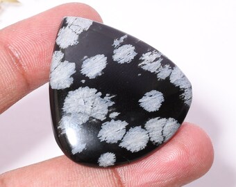 Snowflake Obsidian Cabochon Snowflake Obsidian Loose Gemstone Snowflake Crystal Obsidian Natural Snowflake Obsidian For GIft Jewelry