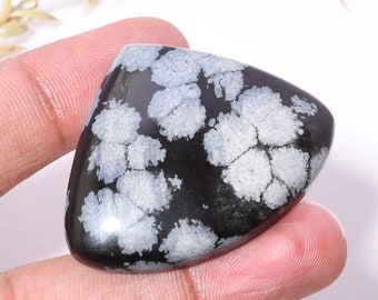 Snowflake Obsidian Cabochon Snowflake Obsidian Loose Gemstone Snowflake Crystal Obsidian Natural Snowflake Obsidian For GIft Jewelry