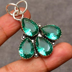 Paraiba Tourmaline Pendant Gemstone 925 Sterling Silver Pendant Necklace Handmade Jewellery Gift for her  Jewelry Gift for Mom