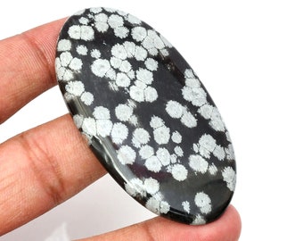 Snowflake Obsidian Cabochon Snowflake Obsidian Loose Gemstone Snowflake Crystal Obsidian Natural Snowflake Obsidian For GIft Jewelry