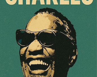 Ray Charles Retro Music Poster – Vintage Style Wall Art