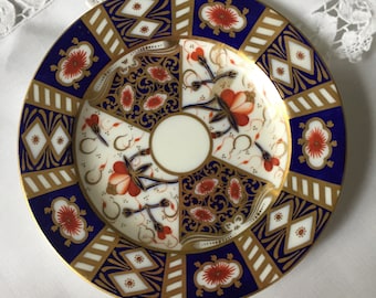 Antique Mintons Imari Plate: England, Blue, Orange, and Gold
