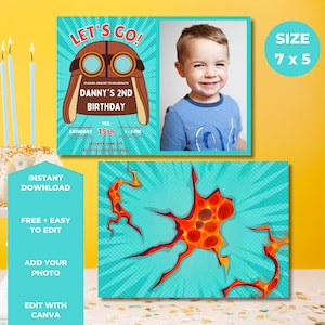 Customizable Aviation Birthday Invitation with Child&#39;s Photo