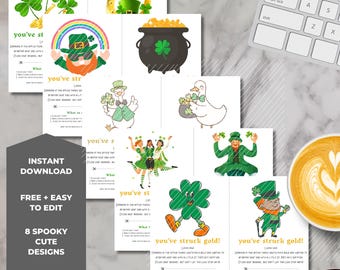 Jogo de escritório para o Dia de São Patrício | Você Encontrou Ouro (Download Instantâneo)