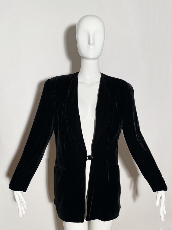 High Quality Women s Black Velvet Blazer for Wedding and Party