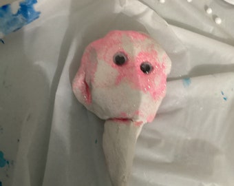 Cotton candy clay sculpture